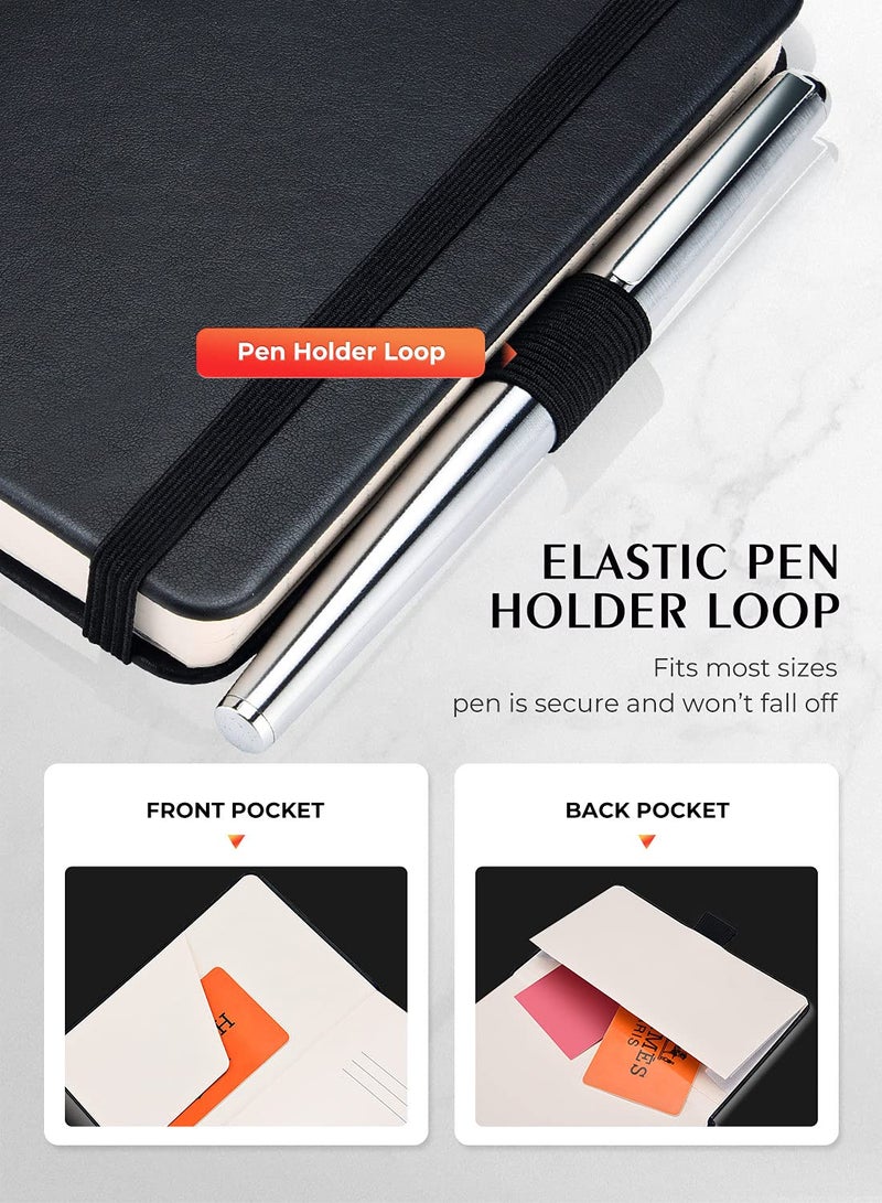 AISBUGUR Pocket Notebook, Small Notebook, 2-Pack Total 320 Pages,3.7"" x 5.7"" Pocket Notebook (8 Pack, 8 Pack Black) - Image 4